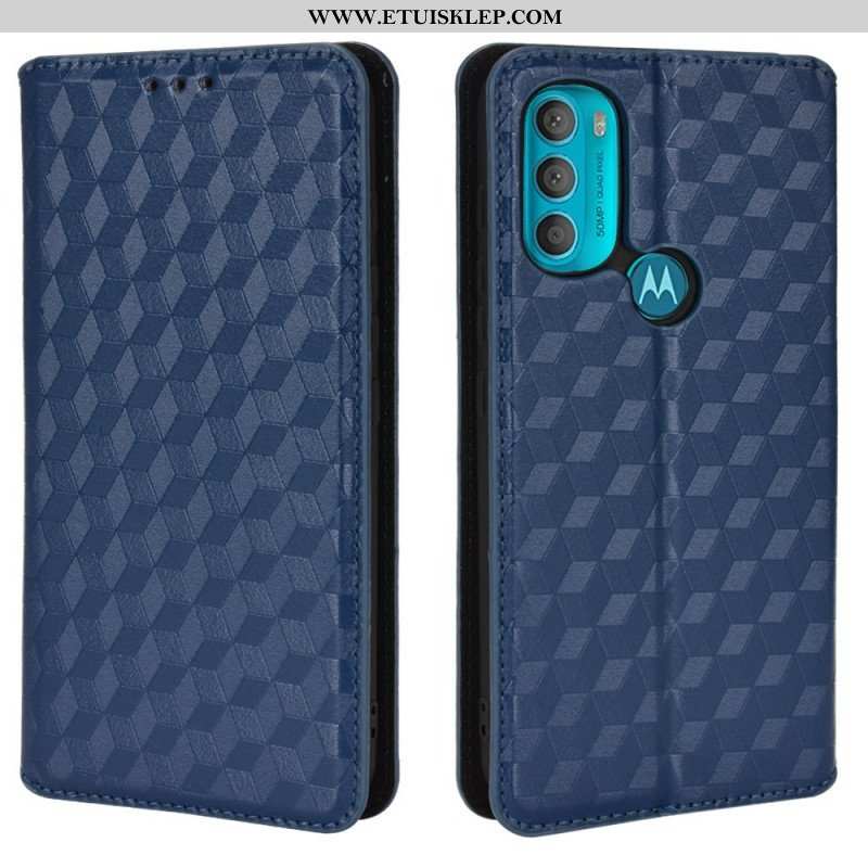 Etui Na Telefon do Moto G71 5G Etui Folio Efekt Diamentowej Skóry